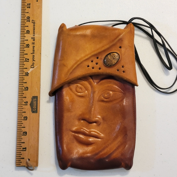 Vintage Leather Art Crossbody Purse by Deborah Einbender Pursona - Picture 2 of 13